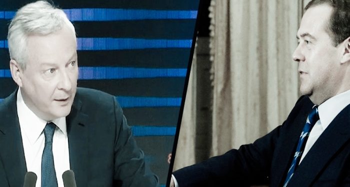 Medvedev Fransız bakanı tehdit etti, Bakan Le Maire geri adım attı