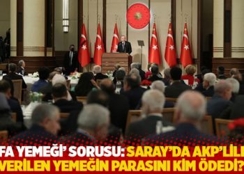 Oktay&rsquo;a &lsquo;vefa yemeği&rsquo; sorusu: Saray&rsquo;da AKP&rsquo;lilere verilen yemeğin parasını kim &ouml;dedi?