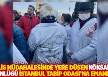 Polis m&uuml;dahalesinde yere d&uuml;şen K&ouml;ksal'ın &ccedil;amurlu &ouml;nl&uuml;ğ&uuml; İstanbul Tabip Odası'na emanet