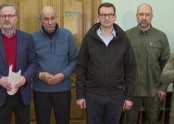 Polonya, Slovenya ve Çekya başbakanları, riskli bir tren yolculuğunun ardından Kiev’e vardı