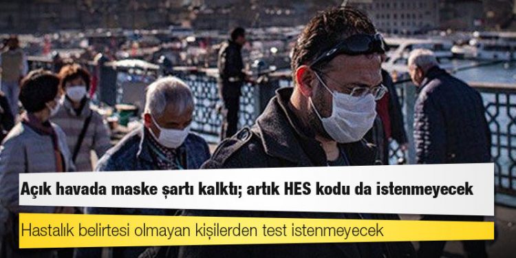 Sağlık Bakanı Koca: Açık havada maske şartı kalktı; artık HES kodu da istenmeyecek