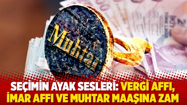 Seçimin ayak sesleri: Vergi affı, imar affı ve muhtar maaşına zam