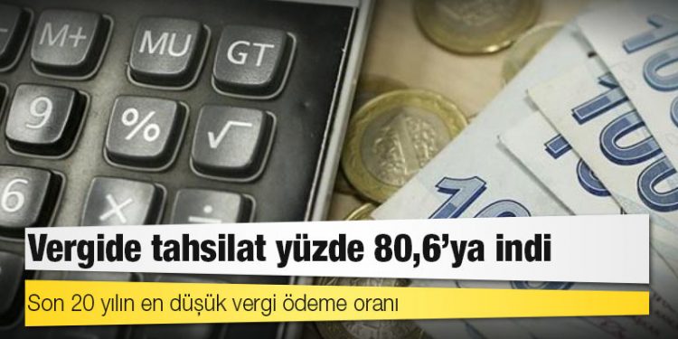 Son 20 yılın en düşük vergi ödeme oranı: Vergide tahsilat yüzde 80,6'ya indi