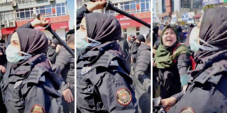 Soylu’ya göre başörtülü polisin cop kullanması provokasyon