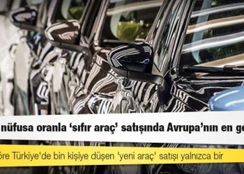 Türkiye, nüfusa oranla 'sıfır araç' satışında Avrupa'nın en gerisinde
