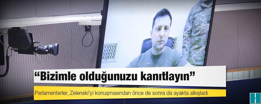 Ukrayna Devlet Başkanı Zelenskiy Avrupa Parlamentosu'na seslendi: "Bizimle birlikte olduğunuzu ispatlayın, ancak o zaman aydınlık karanlığı yenecek"