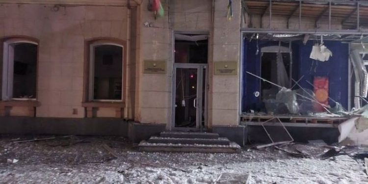 Ukrayna'da Azerbaycan'ın Fahri Konsolosluk binasına hava saldırısı