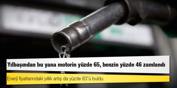 Yılbaşından bu yana motorin yüzde 65, benzin yüzde 46 zamlandı