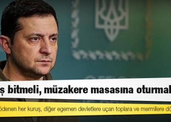 Zelenski: Savaş bitmeli, müzakere masasına oturmalıyız
