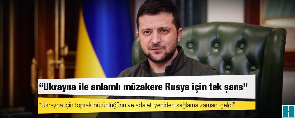 Zelenski: Ukrayna ile anlamlı müzakere Rusya için tek şans