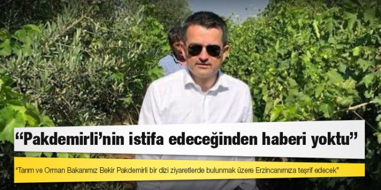 İddaa: Pakdemirli'nin istifa edeceğinden haberi yoktu