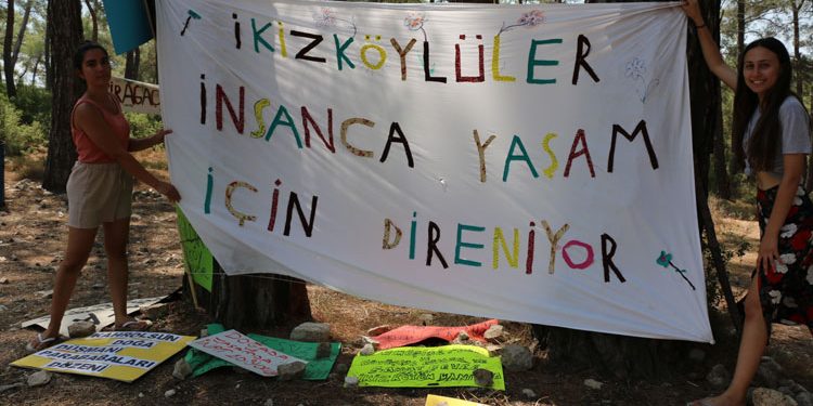 İkizköy’de zeytin ağaçlarının sökülmesine engel olmak isteyenlere müdahale