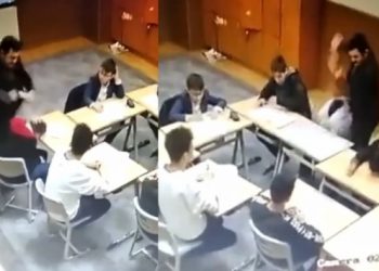 İstanbul&rsquo;da yurtta kalan &ccedil;ocuklara sıra dayağı kameralara yansıdı