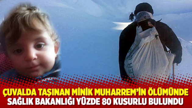 Çuvalda taşınan minik Muharrem’in ölümünde Sağlık Bakanlığı yüzde 80 kusurlu bulundu