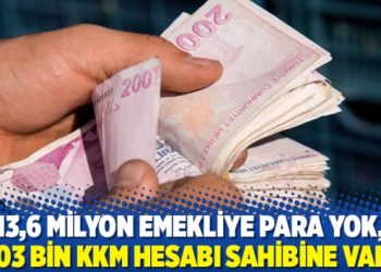 13,6 milyon emekliye para yok, 203 bin KKM hesabı sahibine var!