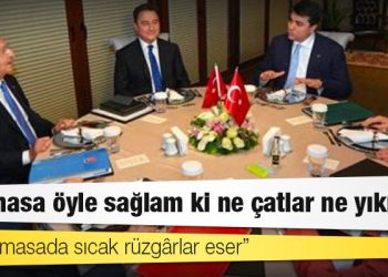 DP lideri Uysal: Bu masa öyle sağlam ki ne çatlar, ne de yıkılır