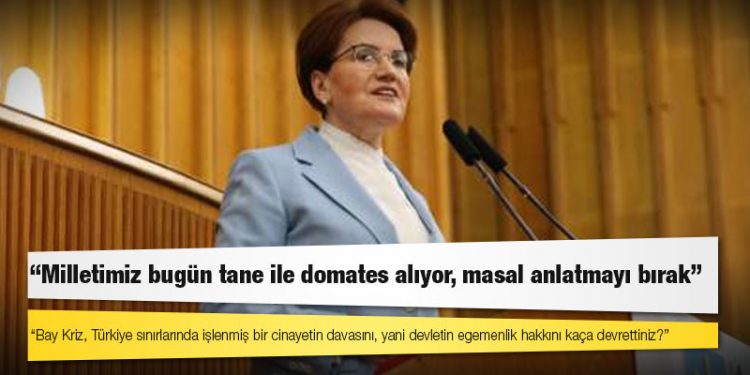 Akşener’den Erdoğan’a Kaşıkçı sorusu: Bay Kriz, Türkiye sınırlarında işlenmiş bir cinayetin davasını, yani devletin egemenlik hakkını kaça devrettiniz