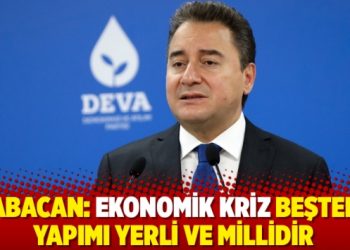 Ali Babacan: Ekonomik kriz Beştepe yapımı yerli ve millidir