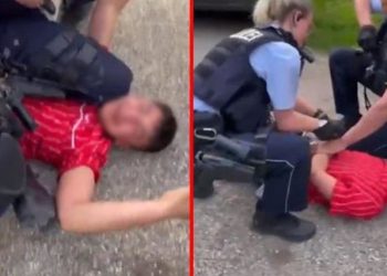 Alman polisi 13 yaşındaki Emirhan’a ters kelepçe taktı