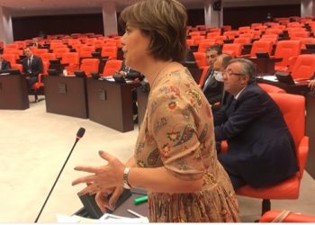 Beştaş, cezaevine alınmayan ‘renkli’ elbiseyi Meclis’te giydi