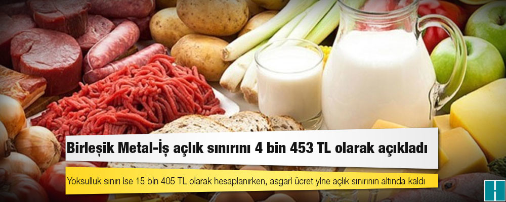 Birleşik Metal-İş açlık sınırını 4 bin 453 TL olarak açıkladı