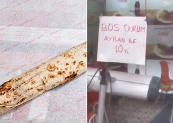 Boş baklavadan sonra 10 TL’ye boş dürüm
