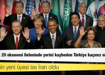 En büyük 20 ekonomi listesinde yerini kaybeden Türkiye kaçıncı sırada?