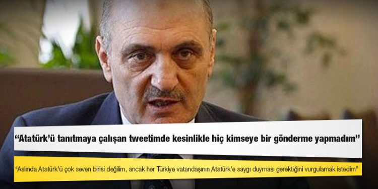 Erdoğan Bayraktar: Aslında Atatürk’ü çok seven birisi değilim, ancak her Türkiye vatandaşının Atatürk’e saygı duyması gerektiğini vurgulamak istedim