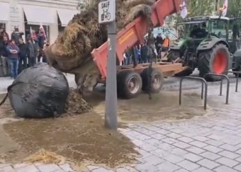 Fransız çiftçilerden yüksek enerji ve yem fiyatı eylemi: Hükümet binalarının önüne gübre döküp yaktılar