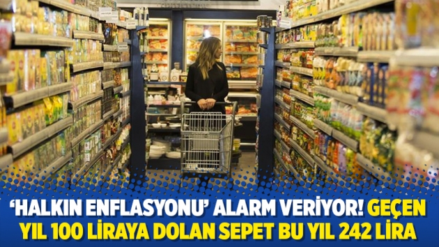 'Halkın enflasyonu' alarm veriyor! Geçen yıl 100 liraya dolan sepet bu yıl 242 lira