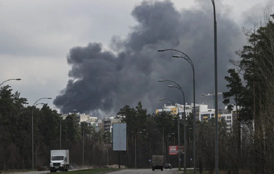 Kiev’de askeri tesis vuruldu