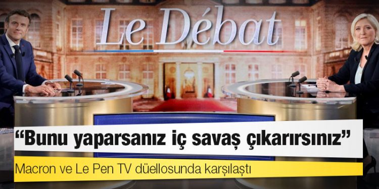 Macron ve Le Pen TV düellosunda karşılaştı