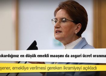 Meral Akşener, emekliye verilmesi gereken ikramiyeyi açıkladı