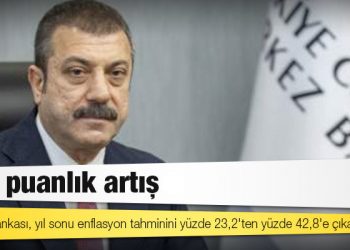 Merkez Bankası, yıl sonu enflasyon tahminini yüzde 23,2'ten yüzde 42,8'e çıkardı