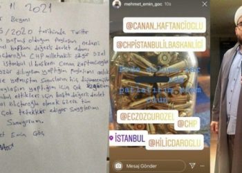 Mermi dolu kavanozla tehdit etmişti, &ouml;z&uuml;r mektubu ortaya &ccedil;ıktı