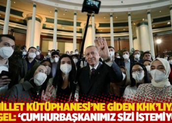 Millet K&uuml;t&uuml;phanesi'ne giden KHK'lıya engel: 'Cumhurbaşkanımız sizi istemiyor'