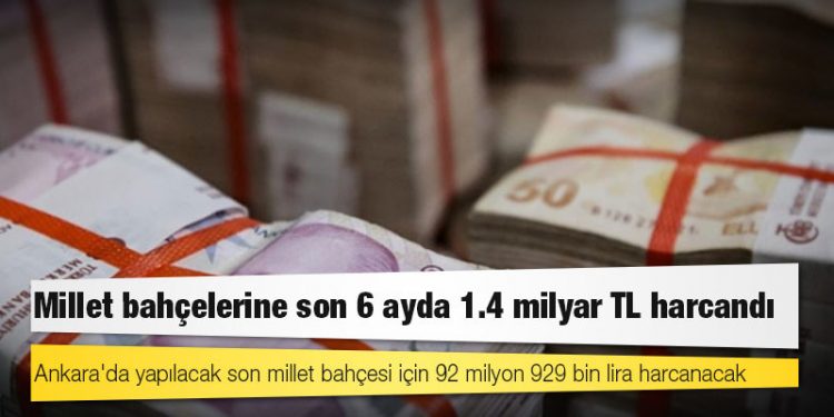 Millet bahçelerine son 6 ayda 1.4 milyar TL harcandı
