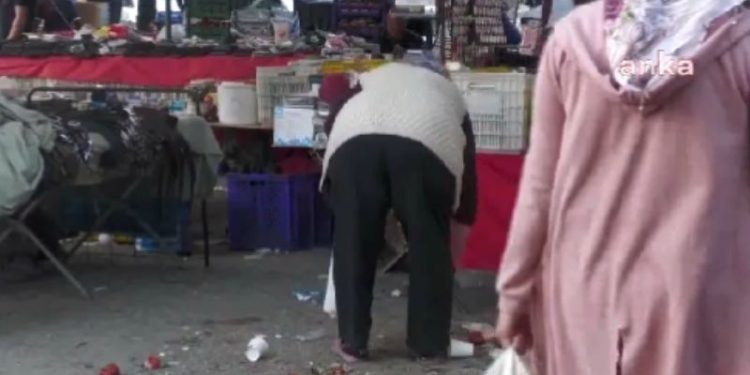Pazardan çürük sebze ve meyveleri, belediyeden önce dar gelirli topluyor