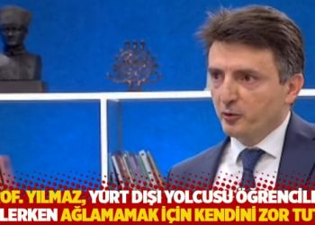 Prof. Yılmaz, yurt dışı yolcusu &ouml;ğrencileri dinlerken ağlamamak i&ccedil;in kendini zor tuttu