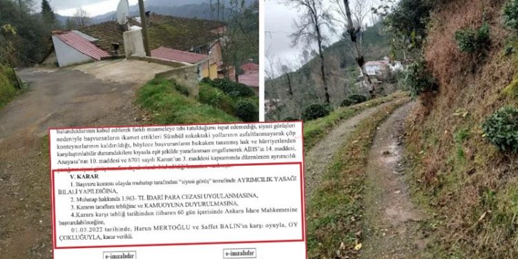 Rize'de AKP'li belediyeye 'siyasi görüş ayrımcılığı' cezası