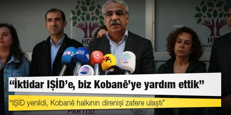 Sancar: İktidar IŞİD’e, biz Kobanê’ye yardım ettik