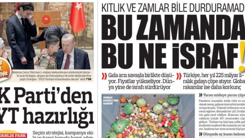 Türkiye gazetesi: Yüzde 60'a dayanan dayanan yüksek enflasyonda bu nasıl israf!