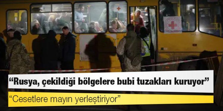 Ukrayna lideri Zelenski: Rusya, çekildiği bölgelere bubi tuzakları kuruyor; cesetlere mayın yerleştiriyor