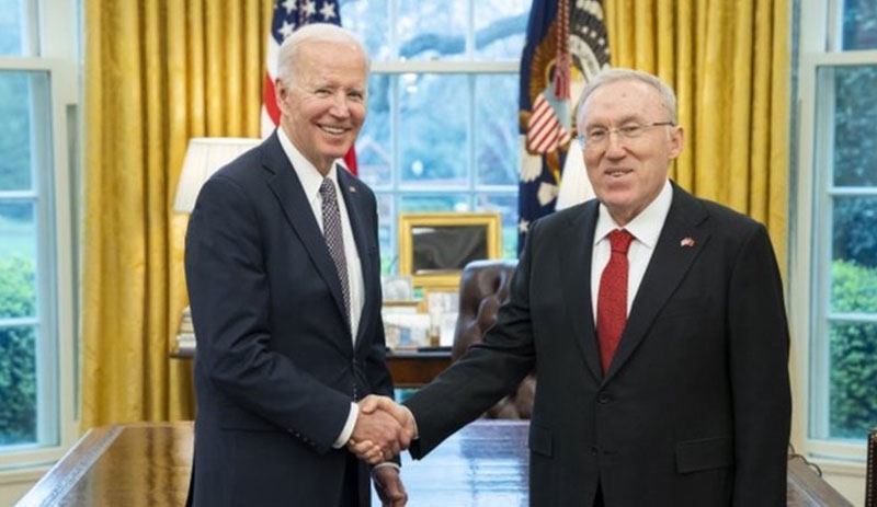 Washington Büyükelçisi Mercan, Joe Biden ile görüştü