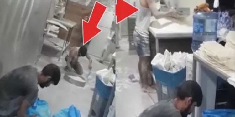 Yere dökülen unlarla lavaş üreten fırına 21 bin lira ceza
