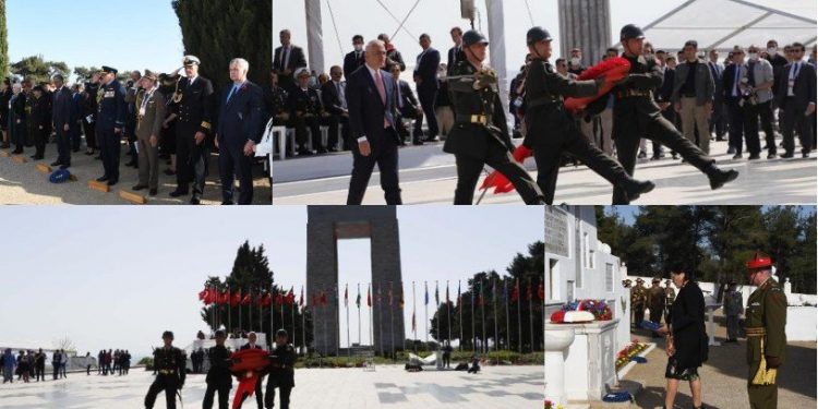 Çanakkale Kara Savaşları'nın 107’nci yıl dönümünde şehitler ve yabancı askerler anıldı