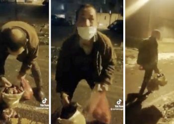 Çöpten yiyecek toplayan kişi oyunu Erdoğan’a vereceğini söyledi