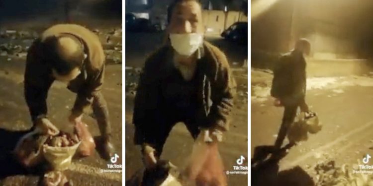 Çöpten yiyecek toplayan kişi oyunu Erdoğan’a vereceğini söyledi