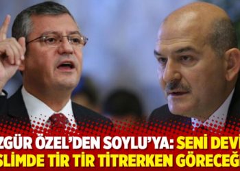 &Ouml;zg&uuml;r &Ouml;zel&rsquo;den Soylu&rsquo;ya: Seni devir teslimde tir tir titrerken g&ouml;receğim!