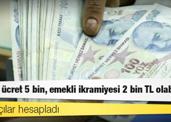 İktisatçılar hesapladı: Asgari ücret 5 bin, emekli ikramiyesi 2 bin TL olabilirdi